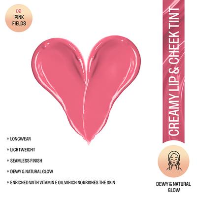 Insight Cosmetics Creamy Lip and Cheek Tint - Pink Fields 7.5 gm - Lip Stains & Tints