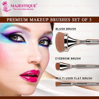 Majestique Blush Brush, Eyebrow and Multi-use Flat Brush, Luminous HD Makeup Brush Set 1's - Face Brush