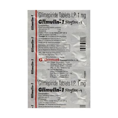 Glimulin 1mg Tablet 15'S - Diabetes-Ant