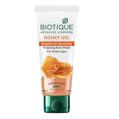 Biotique Honey Gel Soothe & Nourish Foaming Facewash 100ml - Face Washes