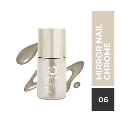 Matt Look NP-05 Mirror Nail Chrome, Dull - Silver - B- NP-05, 12ml - Nail Polish