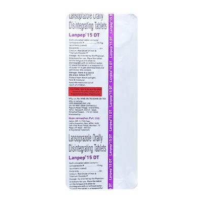 LANPEP DT 15 Orally Disintegrating Tablet 10's - Ulcer/Reflux/Flatulence-Aaa