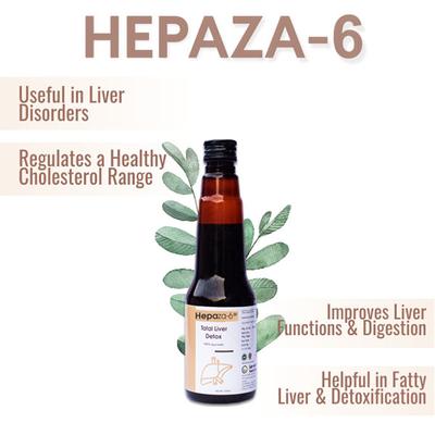 Le-Vanza Hepaza - 6 Total Liver Detox Syrup (Pack of 3 x 225 ml) - Speciality Medicines