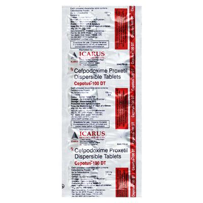 Cepotus DT 100mg Tablet 10'S - Bacterial Infections-Cep