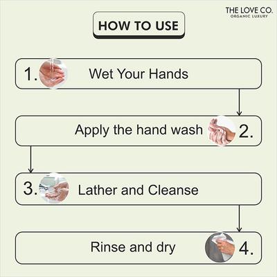 The Love Co. Lime & Narangi Hand Wash For Moisturized Hand - Gentle Cleanser for Soft Hands - Liquid Hand Soap Suitable for Sensitive Skin 300 ml - Hand Wash & Soaps