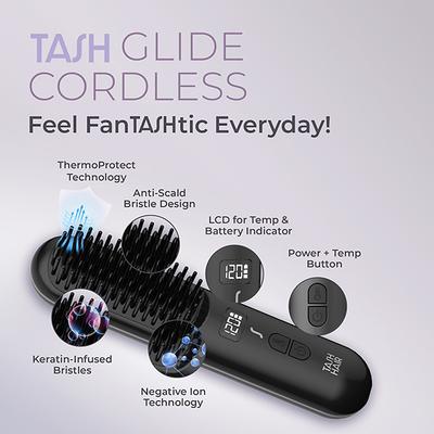 Tash Hair Glide Cordless Hair Straightener Brush - Noir 450 gm - Straighteners