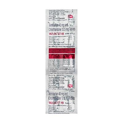 Tazloc CT 40mg Tablet 10'S - Hypertension-Ang