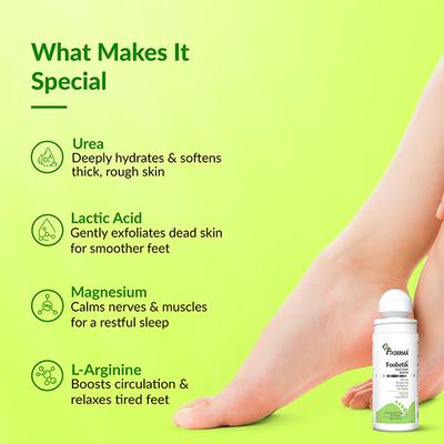Fixderma Foobetik Foot Roll On For Dry & Cracked Heels Helps Repair and Moisturise Cracked Heels 60 ml - Foot Creams & Lotions