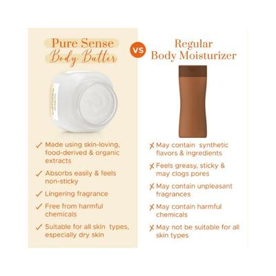 PureSense Deep Moisture Body Butter with Shea Butter & Jojoba Oil For Deeply Nourished & Intensely Moisturised Skin 160 ml - Body Butter