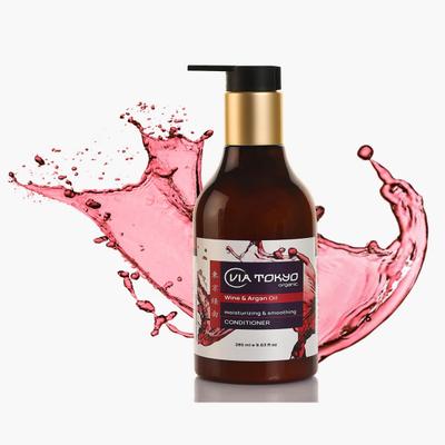 VIA TOKYO ORGANIC Wine & Argan Oil Conditioner for Hair Hydraitng & Naturally Smoothening, No Sulphates, No Paraben 285 ml - Conditioners