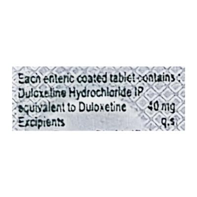 Duloxee 40mg Tablet 10'S - Depression-Ant