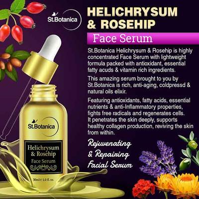 St.Botanica Helichrysum & Rosehip Face Serum 30 ml - Dark Circle & Wrinkle Busters