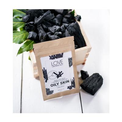 Love Organically Oily Skin Organic Face Pack Powder - Dead Sea Mud + Bamboo Charcoal 25 gm - Face Packs