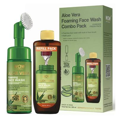 WOW Skin Science Aloe Vera Foaming Face Wash Save Earth Combo Pack 1's - Face Washes