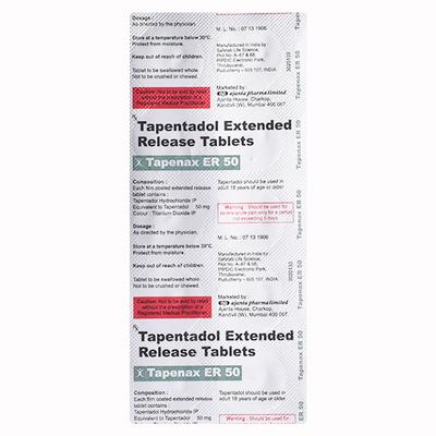 Tapenax ER 50mg Tablet 10'S - Pain relief-Ana