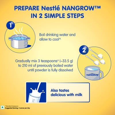 Nestle Nangrow 2- 6 years Milk Drink Powder - Creamy Vanilla (Refill Pack) 400 gm - Baby And Infant Supplements