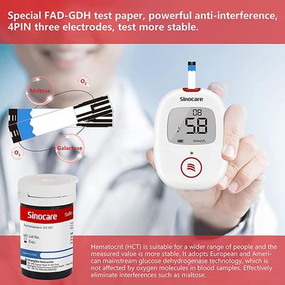 Sinocare Safe AQ Blood Glucose Test Strips 100's + Lancets 100's - Blood Glucose Monitors/Strips