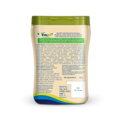 Lupin Vimpro Protein Powder - Chocolate Flavour 400 gm - Protein Drink