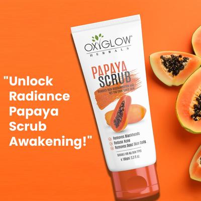 OxyGlow Herbals Papaya Scrub 100 gm - Face Scrubs