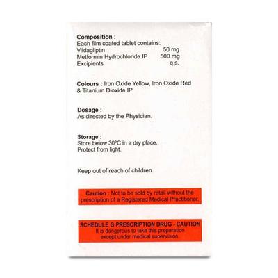 VILATIN M 50/500 Tablet 15's - Diabetes-Ant