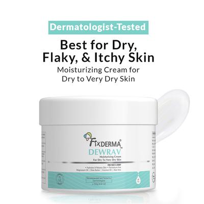 Fixderma Dewrav Moisturizing Cream for Face & Body Deeply Hydrates Dry to Very Dry Skin (250 g) - Face Moisturizers