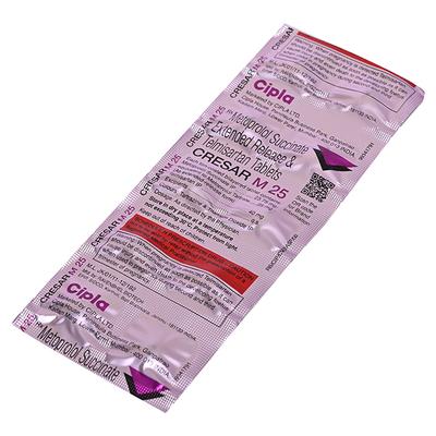 CRESAR M 25 Tablet 10's - Hypertension-Ana