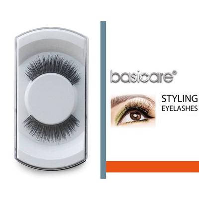 Basicare Stying Eyelashes With Latex Glue,Nature Hair Thick 1's - Eyelashes