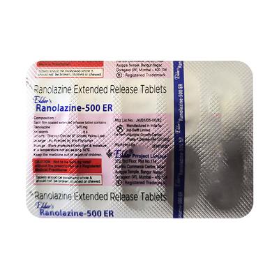 RANOLAZINE (ELDER'S) 500 ER Tablet 10's - Angina