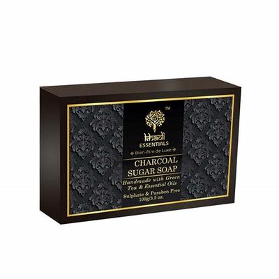 Khadi Essentials Handmade Bath Soap - Charcoal Sugar 100 gm - Soaps