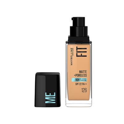 Maybelline New York Fit Me Matte + Poreless Liquid Foundation 16h Oil Control SPF 22 - 126 Light Pecan 30 ml - Foundation
