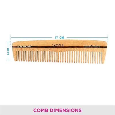 Vega Wooden Comb (HMWC - 02) 1's - Hair Combs
