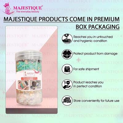 Majestique Soft Stretchable Hair Rubber Band Hair Ties Ponytail Holder Hair Scrunchies Head Band - Multicolor 5's - Hair Clips/Bands