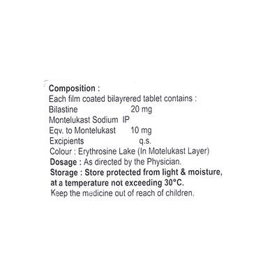 BILLASI M Tablet 10's - Allergies-Ant