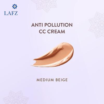 Lafz Medium Beige Anti - Pollution CC Cream 100 gm - Foundation