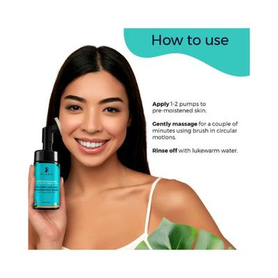 Pilgrim Volcanic Lava Ash Foaming Face Wash with Brush 120 ml - Face Wash & Cleansers