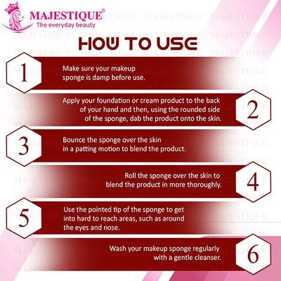 Majestique Makeup Mushroom Beauty Blender Sponge Dry Or Wet FC82 1's - Sponges & Applicators