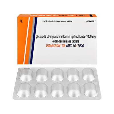 DIAMICRON XR MEX 60/1000 Tablet 10's - Diabetes-Ant