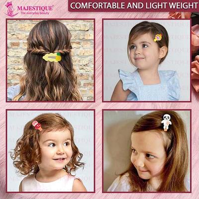 Majestique Tiny Baby Tic Tac Hair Clip, Multi Design Combo, Cute Hair Accessories Best Gift For Girl - Multicolor 16's - Hair Clips/Bands