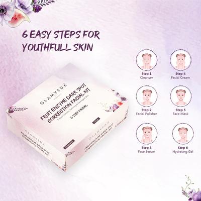 Glamveda Aha Bha Fruit Enzyme Facial Kit 120 gm - Facial Kits