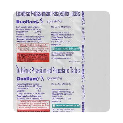 DUOFLAM N Tablet 15's - Pain relief-Ano