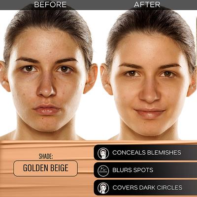Faces Canada All Day Hydra Matte Foundation 3-In-1 Foundation + Moisturizer + SPF 30 24 Hr Aloe Hydration & Vitamin C 10Hr Long Wear Golden Beige 032 25ml - Foundation