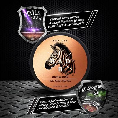 Bad Lab Lock & Load Solid Texture Hair Wax 120 gm - Hair Waxes
