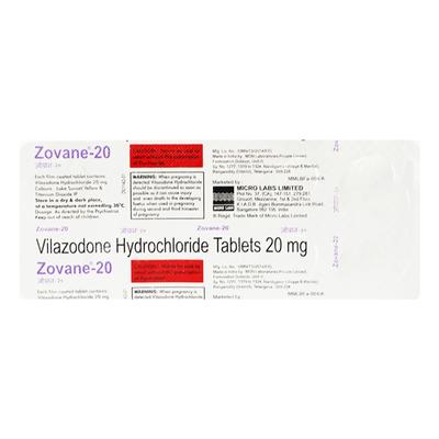 Zovane 20mg Tablet 10'S - Depression-Ant