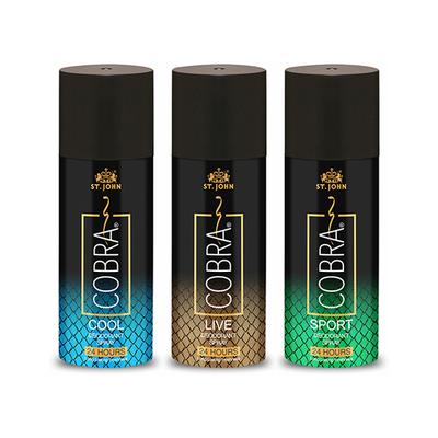 St. John Live Limited Edition Deodorant Spray 150 ml + Sports Limited Edition Deodorant Spray 150 ml + Cool Limited Edition Deodorant Spray 150 ml - Perfumes (Edt/Edp)