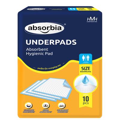 Absorbia Underpads (L) 10's - Adult Diapers & Pads
