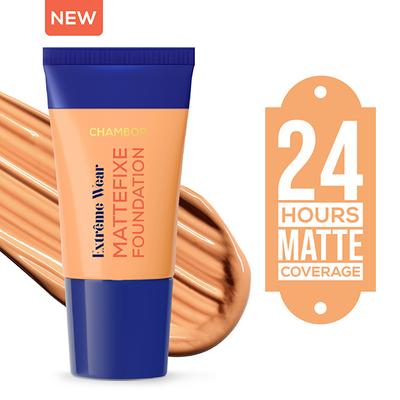Chambor Extreme Wear Matte fix Foundation tube, 24HR Long-Lasting, Matte Finish, Shade 404 20 ml - Foundation