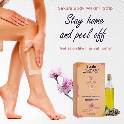 Sanfe Sakura Body Waxing Strips - Sakura & Castor Oil 10's - Hair Removal Accessories