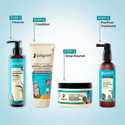Pilgrim Redensyl and Anagain Hairfall Control Shampoo 200 ml - Shampoos