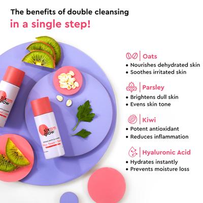 Sixam Glow Double Duty Cleanser and Makeup Remover for All Skin Types Korean Skin Care 21 ml - Face Wash & Cleansers