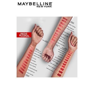Maybelline New York Color Sensational Creamy Matte Lipstick, 633 Firecracker Red 3.9 gm - Lipsticks